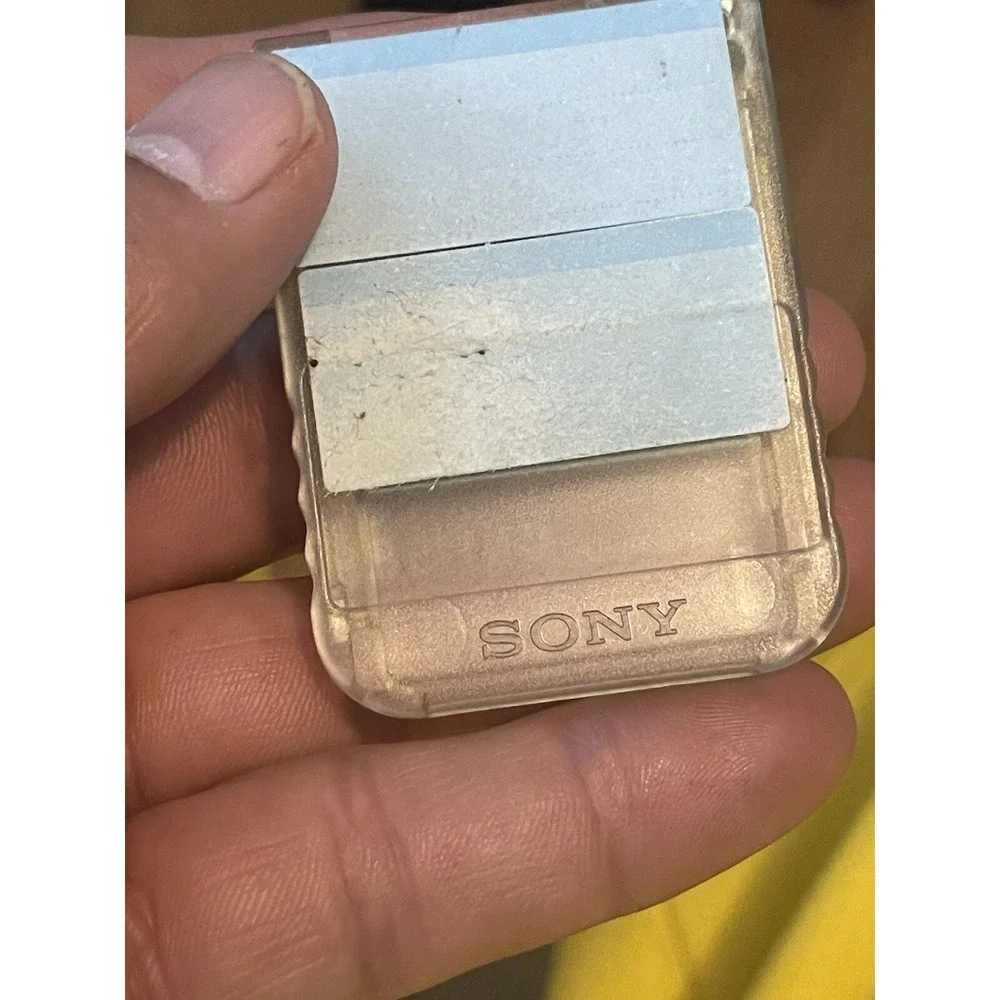 Original Sony‎ Playstation 1 PS1 PSOne Memory Card SCPH-1020 Clear Case
